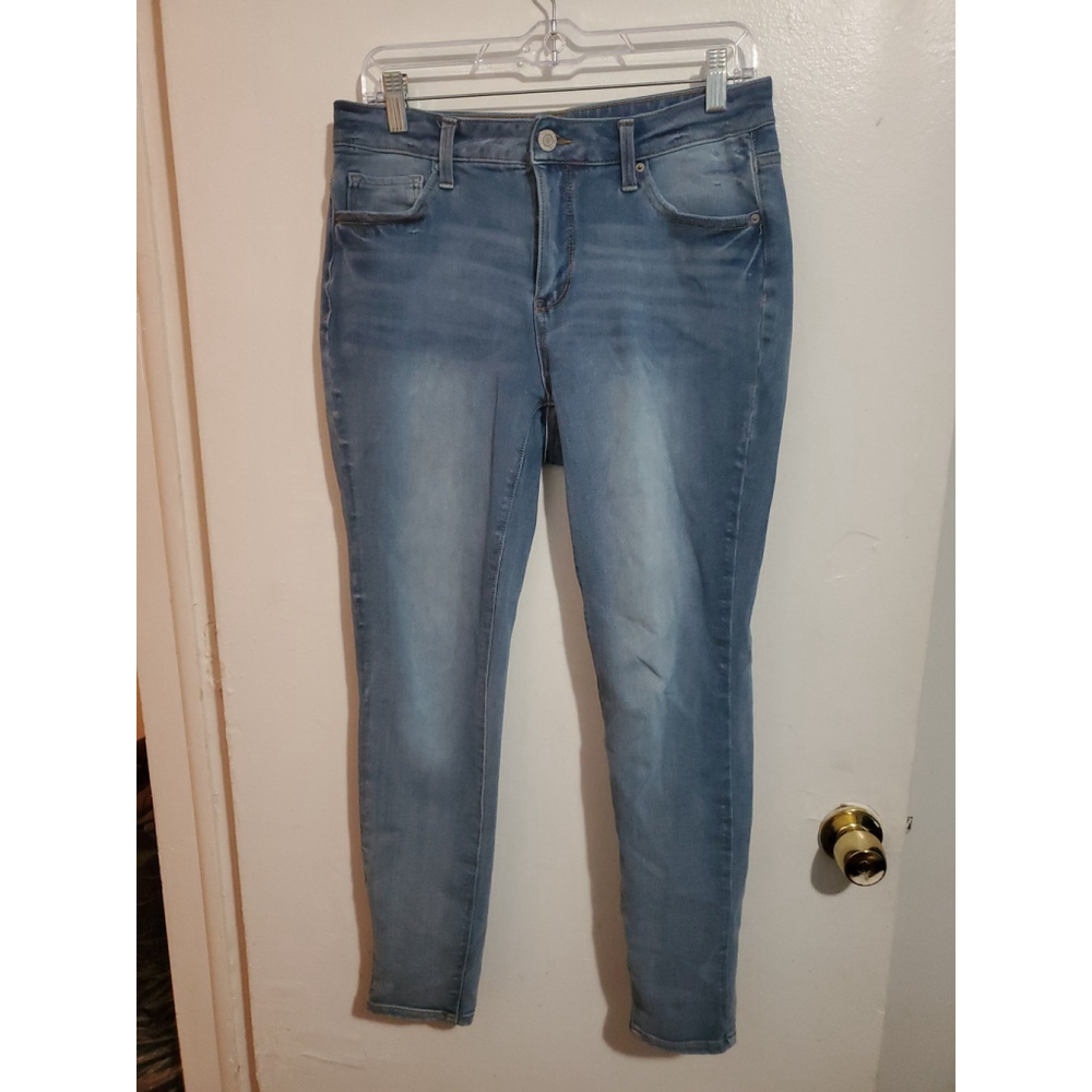 Time And Tru Women's Size 8 Blue High Rise Skinny Dark Wash Stretch Denim Jeans